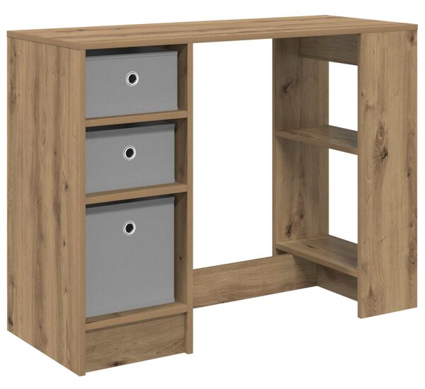 Asztal fiókkal polcokkal Artisan tölgy 100 x 40 x 75 cm Faanyag