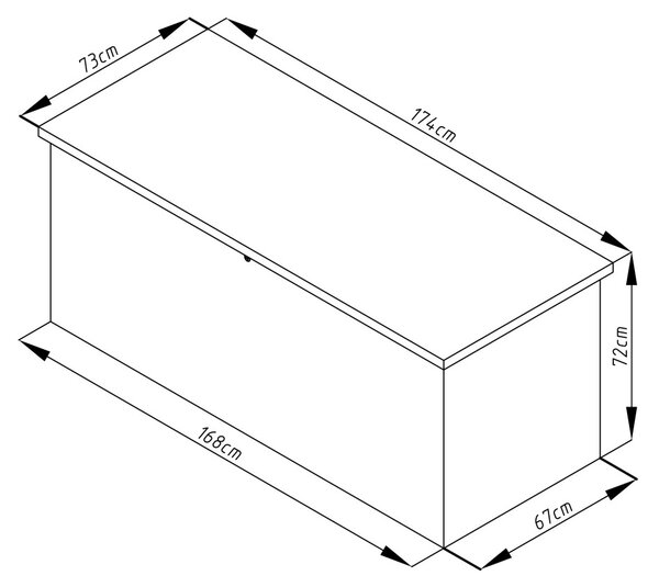 Kerti láda G21 Denver 770 L, metál szürke acéllemez
