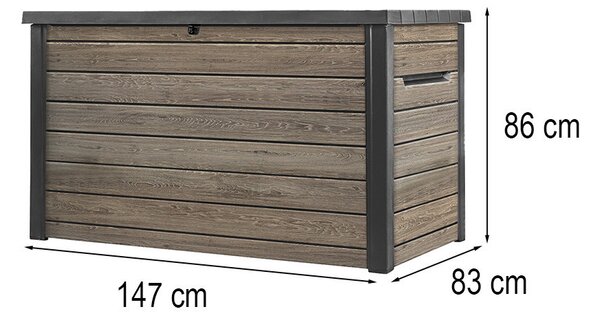 Decocoat műanyag kerti láda 870 L