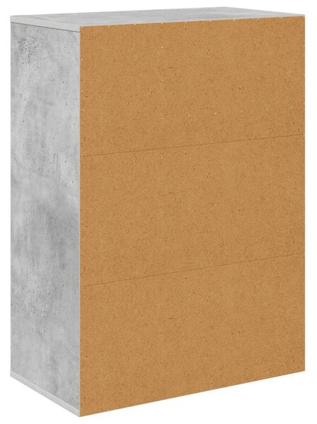 Széf fiókkal Beton Szürke 60 x 33,5 x 84 cm