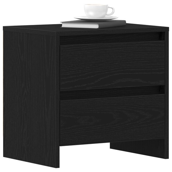 Éjjeliszekrény 2 db Fekete tölgy 45 x 34 x 44,5 cm Szerelt Fa