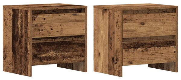 Éjjeli asztal 2 db Régi fa 45x34x44,5 cm Készített fa