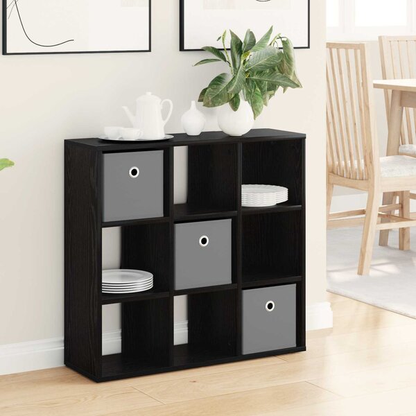 VidaXL Széf fiókkal Fekete tölgy 73,5 x 24 x 69,5 cm