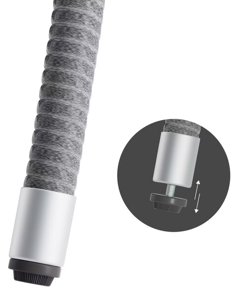 Casaria® Rattan asztal Ø60 cm - szürke