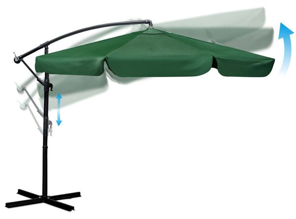 Parasol ogrodowy składany 6 segmentowy 350 cm z pokrowcem Plonos PL-880