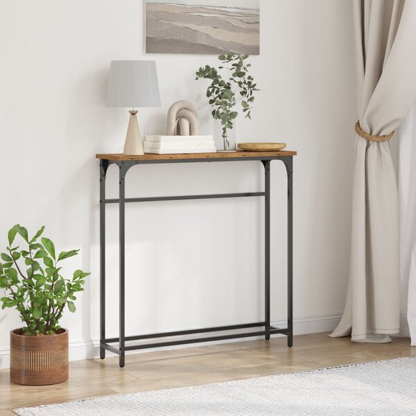 Konzolasztal Öreg fa 75 x 19,5 x 75 cm Szerelt Fa