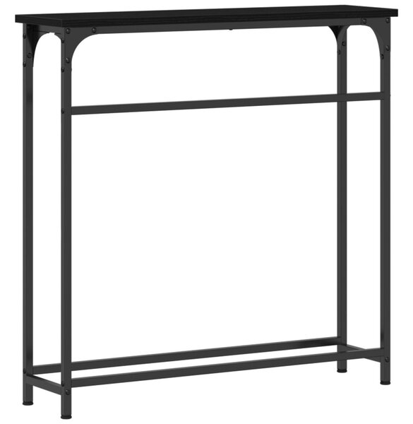 Konzoltábla Fekete Tölgy 75x19,5x75 cm Műanyag