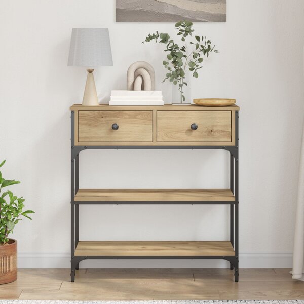 Konzolasztal fiókkal Artisan tölgy 72.5 x 25 x 75 cm Faanyag