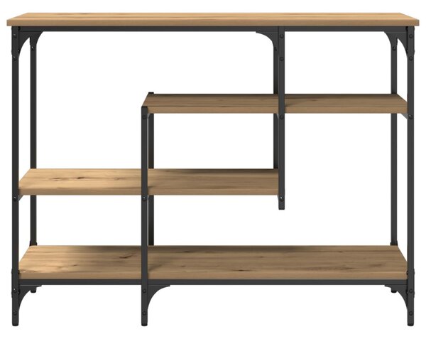 Konzolasztal Mesteri Tölgy 100x35x75 cm Műanyag Fa és Acél