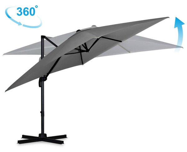 Parasol ogrodowy składany 8 segmentowy 420 cm z pokrowcem Plonos PL-883