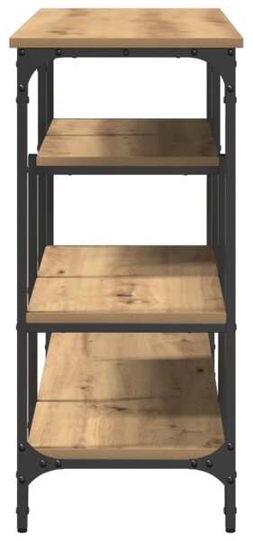 Konzolasztal Mesteri Tölgy 100x35x75 cm Műanyag Fa és Acél