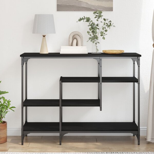Konzolasztal Musta tammi 100 x 35 x 75 cm Műgyantás fa és fém