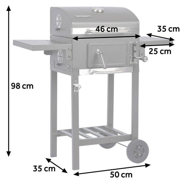 Grill węglowy z pokrowcem Berdsen BD-892 czarny