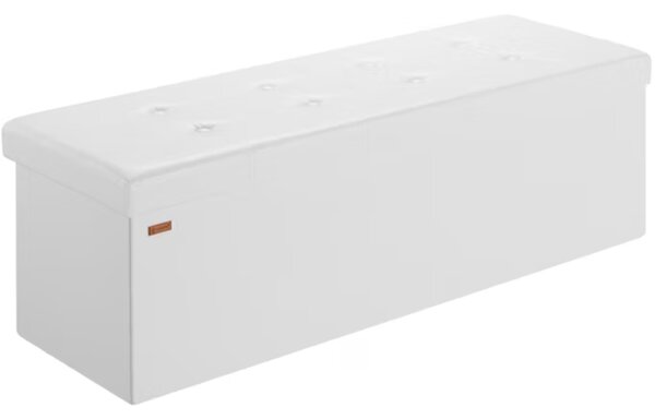 BELLA tárolós puff, 115x40x40cm, fehér Casaria