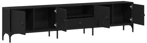 TV szekrény 200 x 25 x 44 cm Musta tammi Szerelt fa