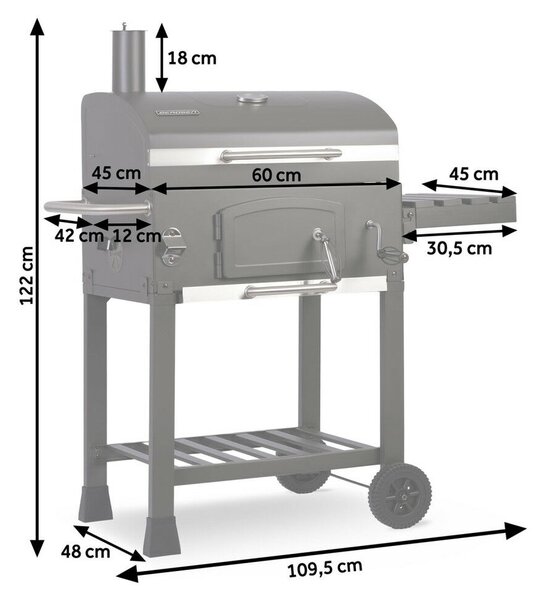 Grill węglowy z pokrowcem Berdsen BD-891 czarny