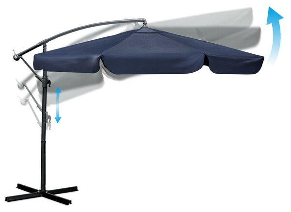 Parasol ogrodowy składany 8 segmentowy 350 cm z pokrowcem Plonos PL-881