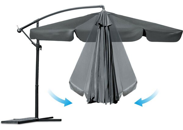 Parasol ogrodowy składany 8 segmentowy 350 cm z pokrowcem Plonos PL-881
