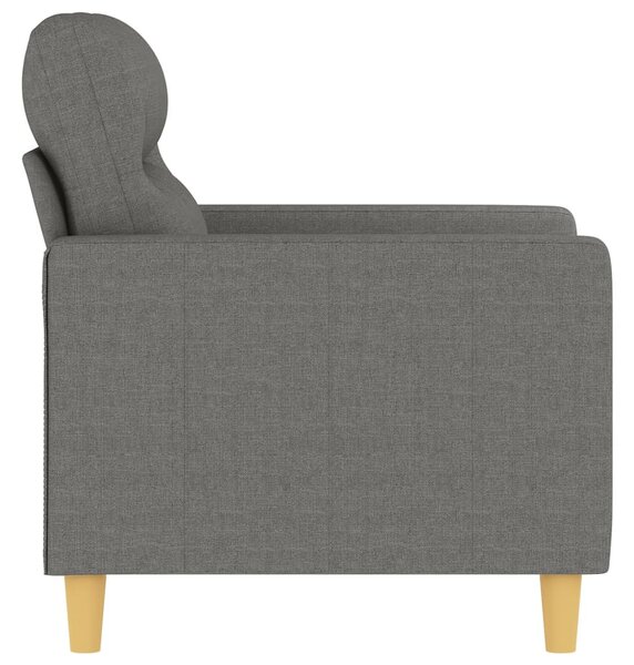 Sötétszürke szövet kanapéfotel 60 cm