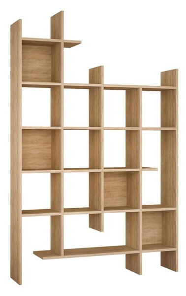 Natúr színű könyvespolc tölgyfa dekorral 122x188 cm Manco – Kalune Design