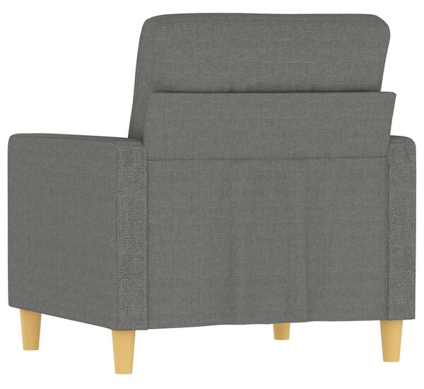 Sötétszürke szövet kanapéfotel 60 cm
