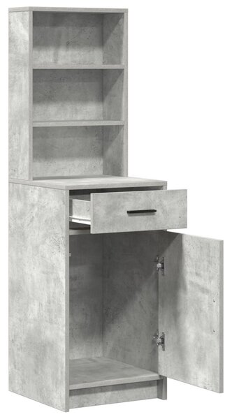 Magasfiú fiókkal Beton szürke 40 x 40,5 x 135 cm Faanyag