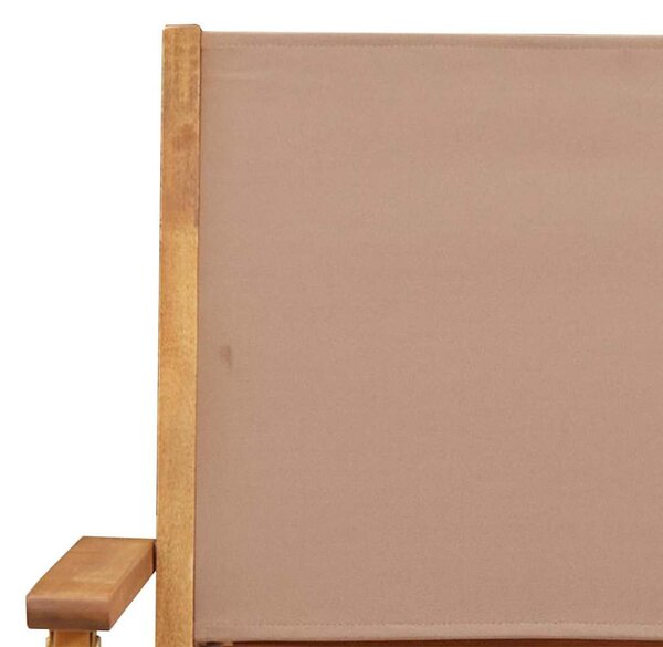 2 db tópszínű tömör akácfa és szövet kerti szék