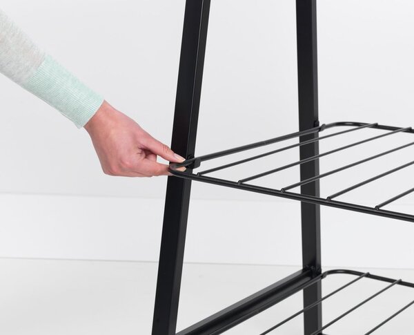 Fekete acél ruhatartó állvány Linn – Brabantia