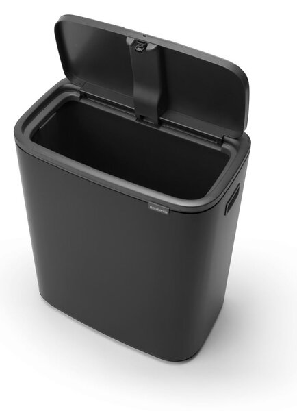 Matt fekete acél érintésre nyíló szemetes 60 l Bo Touch Bin – Brabantia