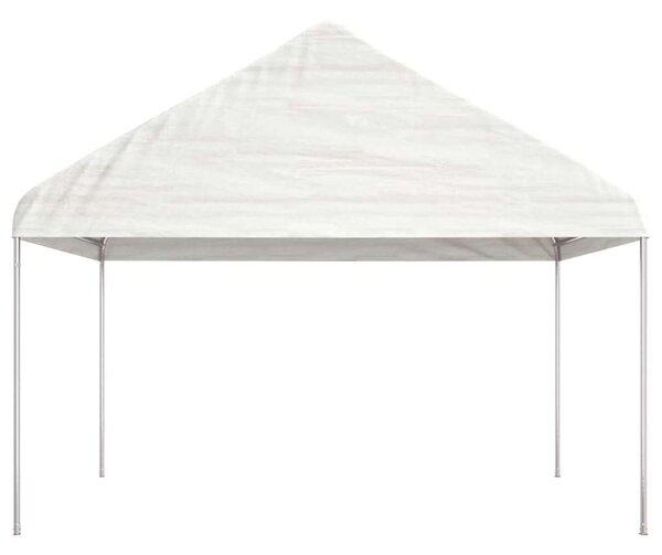 Outsunny - Nagy Fehér Pavilon - Tetős - 15,61x4,08x3,22m