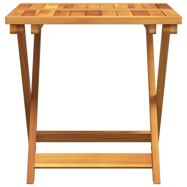 Tömör akácfa összecsukható kerti asztal 50 x 50 x 50 cm