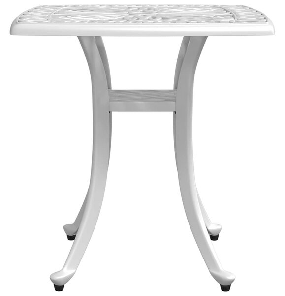 VidaXL fehér öntött alumínium kerti asztal 53 x 53 x 53 cm