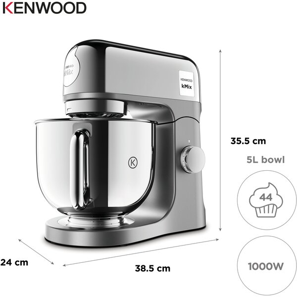 KENWOOD kMix KMX760CH konyhai robotgép ezüst/króm, 1000 W