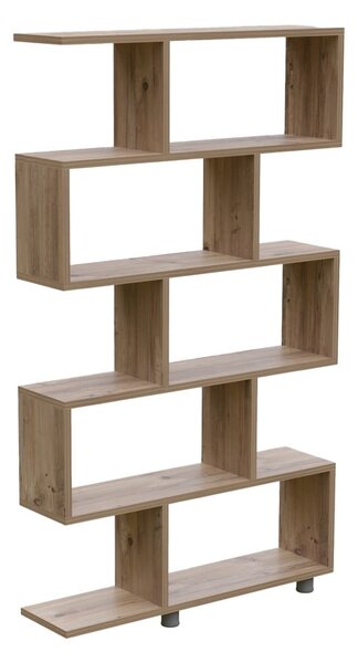 Natúr színű könyvespolc borovi fenyő dekorral 90x156 cm Elif – Kalune Design