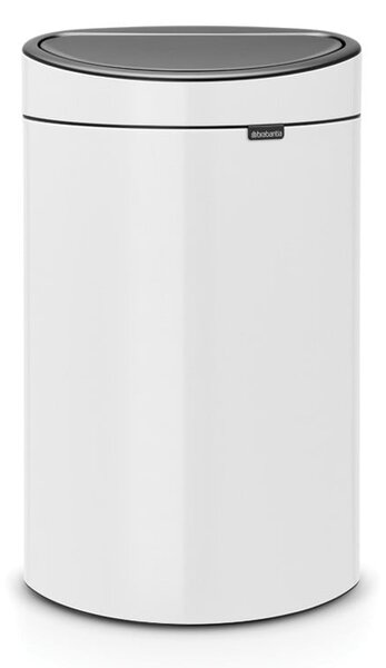 Fehér acél érintésre nyíló szemetes 40 l Touch Bin – Brabantia