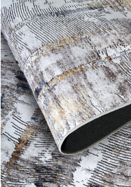Világosszürke szőnyeg 80x150 cm Malard Anthracite Gold – Elle Decoration