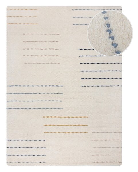 Krémszínű kézi szövésű gyapjú szőnyeg 120x170 cm Dottie Geometric – Flair Rugs