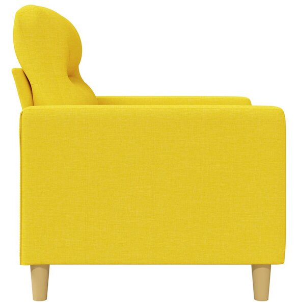 Világossárga szövet kanapéfotel 60 cm