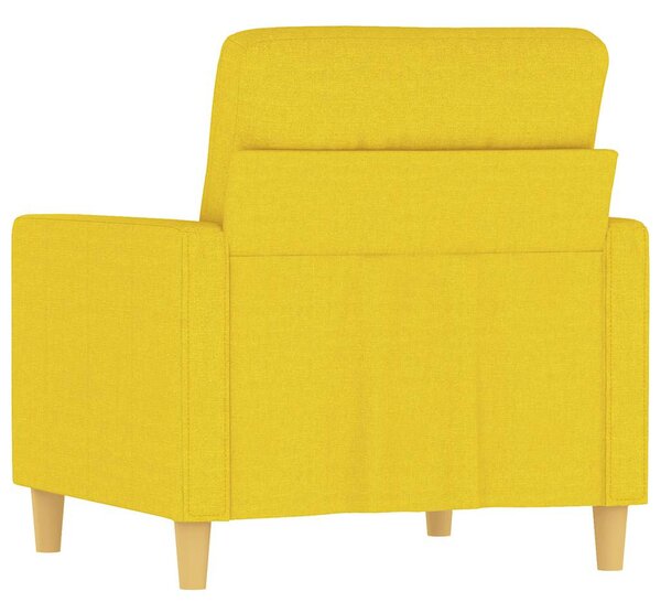 Világossárga szövet kanapéfotel 60 cm