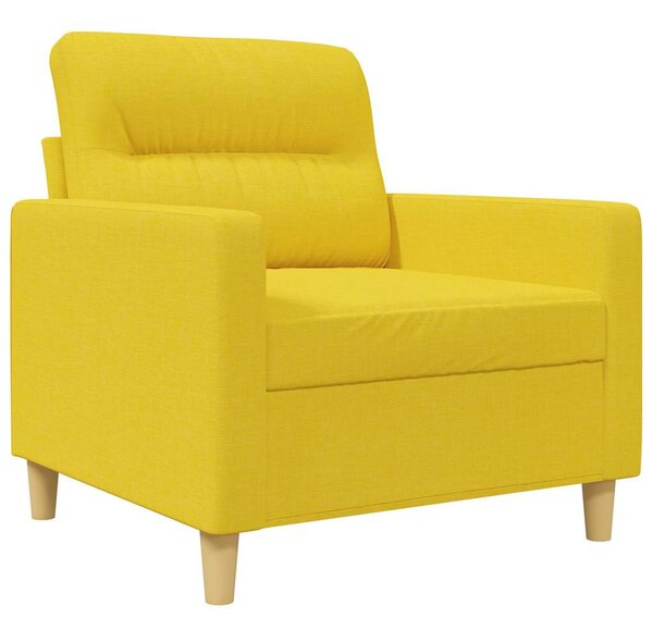 Világossárga szövet kanapéfotel 60 cm