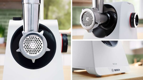 Bosch Serie 4, Húsdaráló, MultiPower Series 4, 1900 W, Fehér, Fehér, MFWS420W