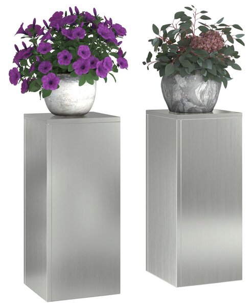 Kültéri növénytartók pillér 2 db 24x24x55 cm galvanizált acél