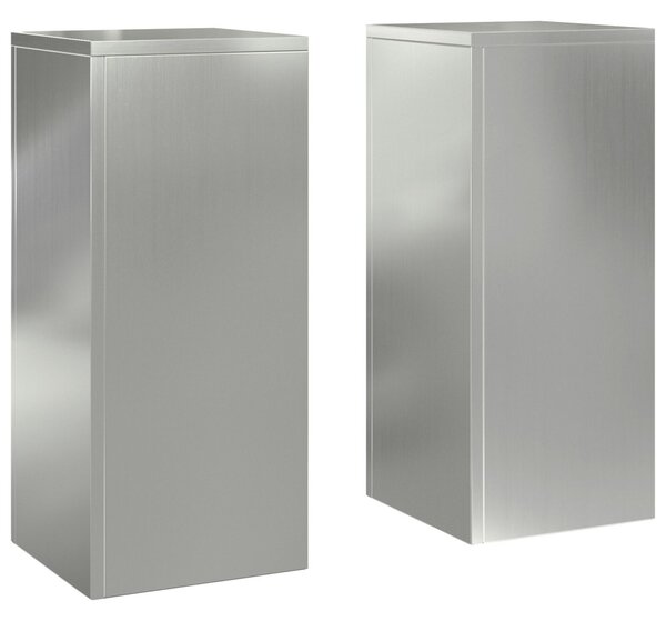 Kültéri növénytartók pillér 2 db 24x24x55 cm galvanizált acél