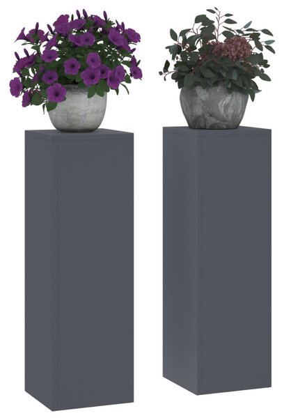 Növényállványok 2 pcs Antracit 24 x 24 x 75 cm Acél