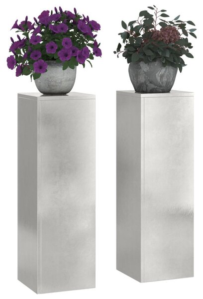 Növényállvány 2 pcs Ezüst 24 x 24 x 75 cm Rozsdamentes acél