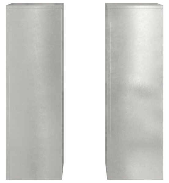 Növényállvány 2 pcs Ezüst 24 x 24 x 75 cm Rozsdamentes acél