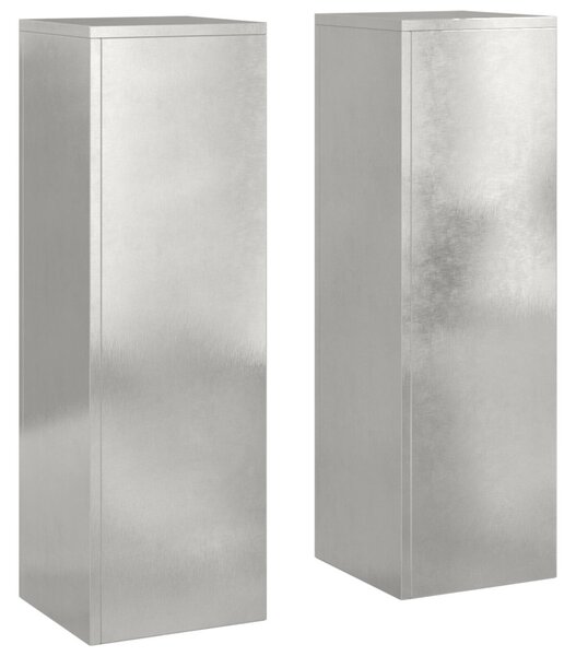 Növényállvány 2 pcs Ezüst 24 x 24 x 75 cm Rozsdamentes acél