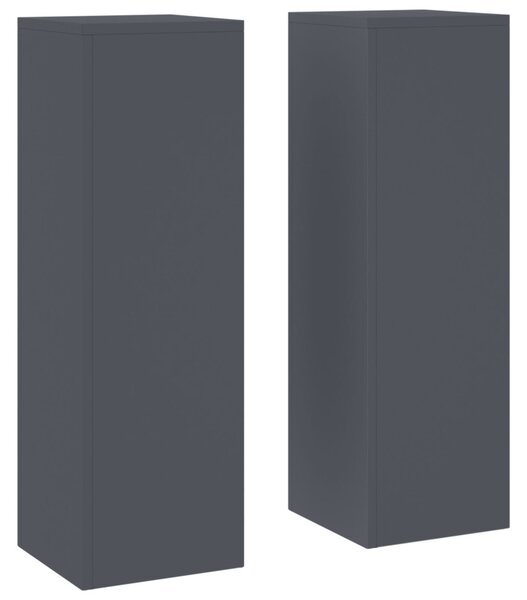 Növényállványok 2 pcs Antracit 24 x 24 x 75 cm Acél