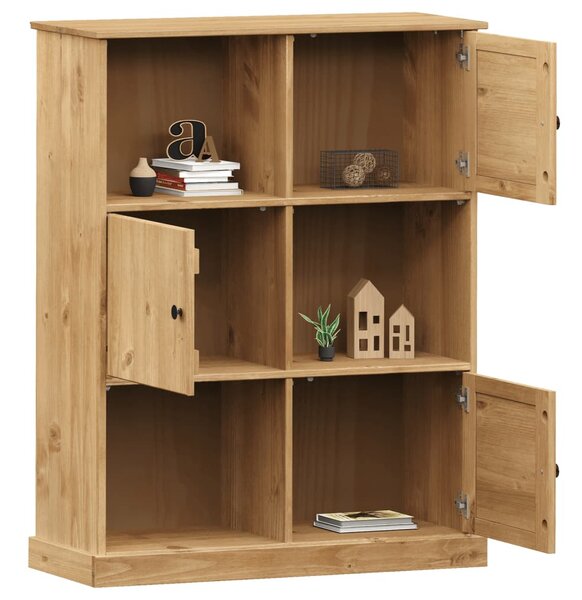 VIGO tömör fenyőfa könyvespolc 90x35x114,5 cm