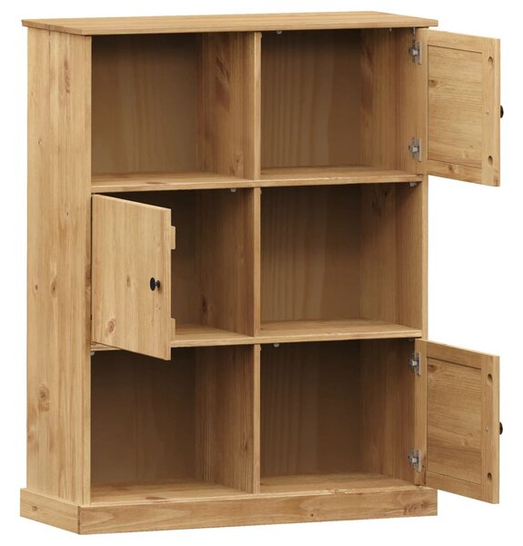 VIGO tömör fenyőfa könyvespolc 90x35x114,5 cm